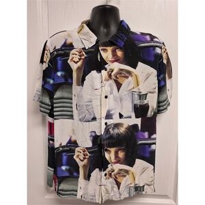 Pulp Fiction Mia‎ Short Sleeve Button Down Shirt Size XL